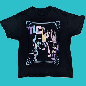 TLC Graphic Band Tee Shirt Size L Preowned